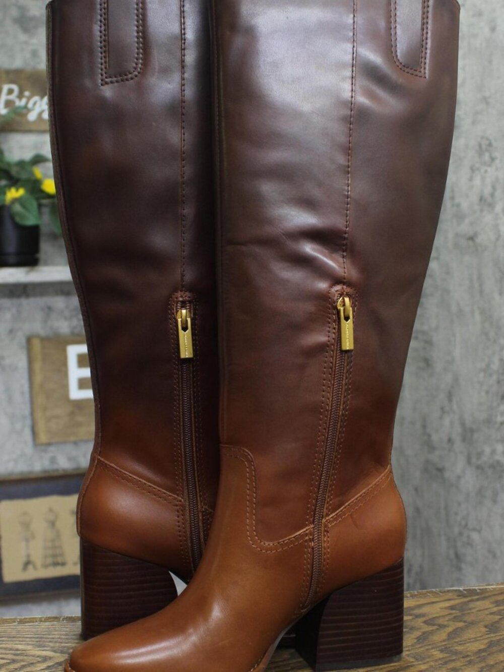 NWT Vince Camuto Ombre Knee High Dress Boot VC-LEILA Chocolate Fade Brown 7M - Picture 11 of 15